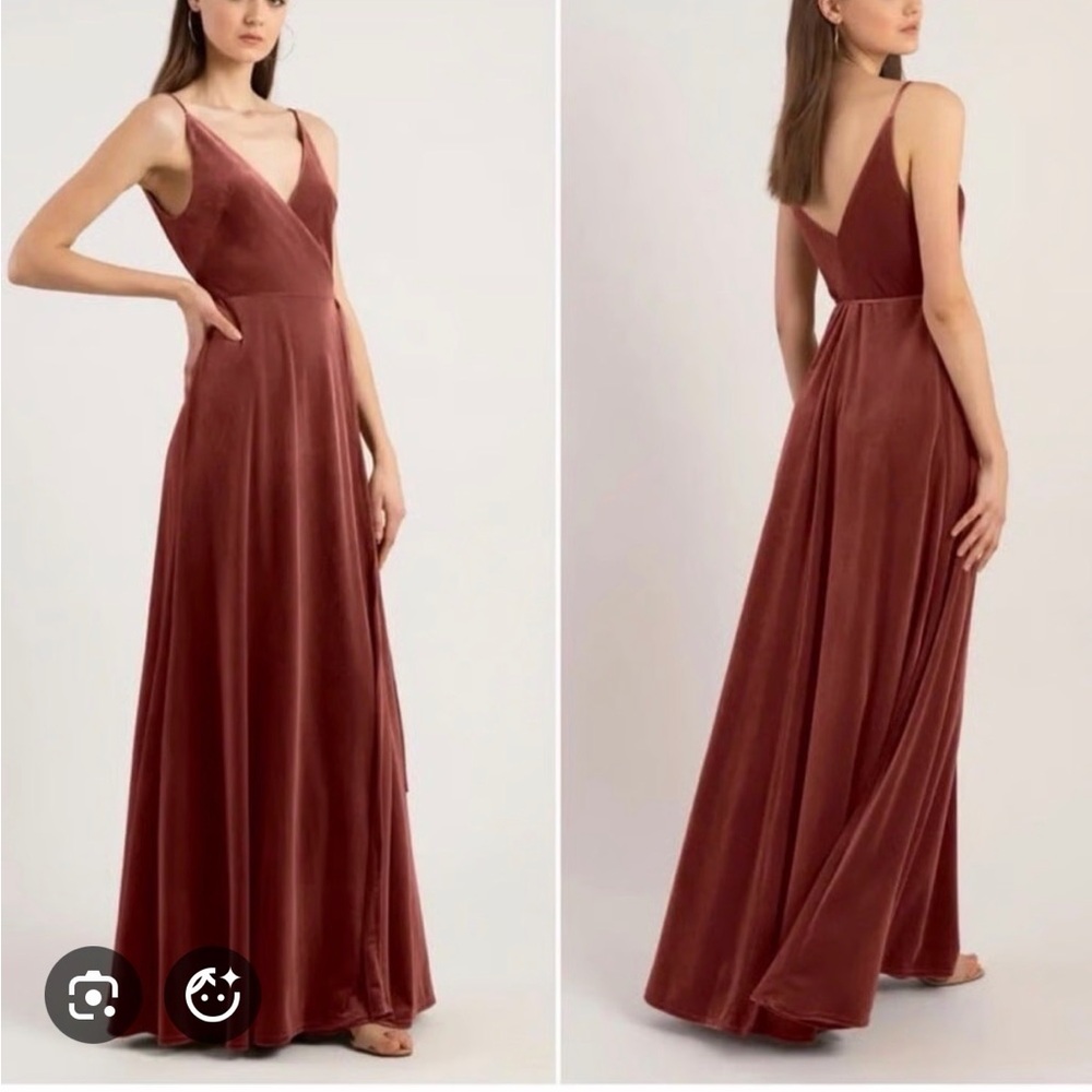 Jenny Yoo Sleeveless Rust Maxi Dress